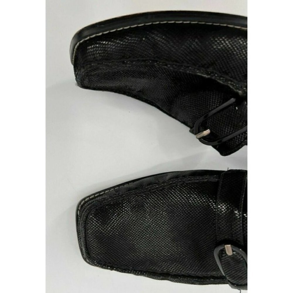 Stuart Weitzman Black Leather Mules/Slides Block … - image 4